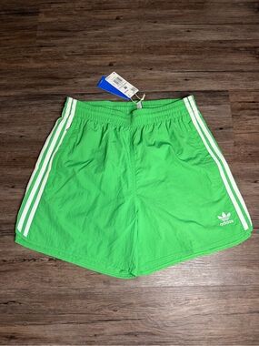 Adidas 3-Stripes Athletic Shorts Green Men’s Size M